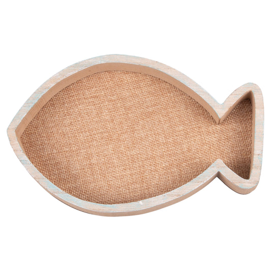 WOODEN FISH SHAPED KEYRING / HANGER - 5922157