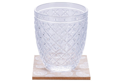SET OF 4 COASTERS 4 ASS / WOOD - 5922316