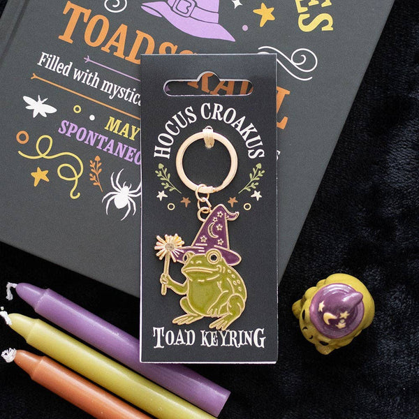 Halloween "Hocus Croakus" Keychain - Magical Toad