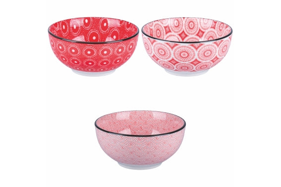 CONFUSION RED MEDIUM BOWL 680ML 3ASS. - 5922459