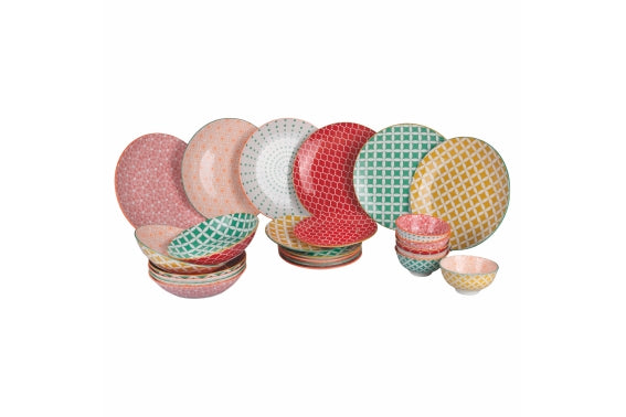 CONFUSION IN COLORS DINNER SET 24PC - 5922462