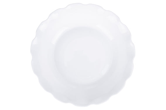 SALAD BOWL D.27.5XH.7 CM OPALINE GLASS/SCALLOPED - 5922512