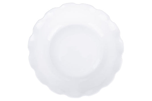 SALAD BOWL D.27.5XH.7 CM OPALINE GLASS/SCALLOPED - 5922512