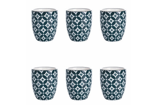 CONFUSION SET 6 COFFEE CUPS 90ML GREEN - 5922602