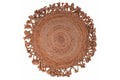 SIMPLE JUTE ROUND RUG 90 CM WITH FRINGES - 5922636