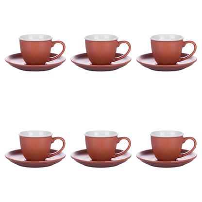 FORMA SET 6 CUPS 100ML W/SAUCER DULCE DE LECHE  - 5922664