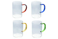 BOROSILICATE MUG W/HANDLE 370ML 4ASS - 5922673