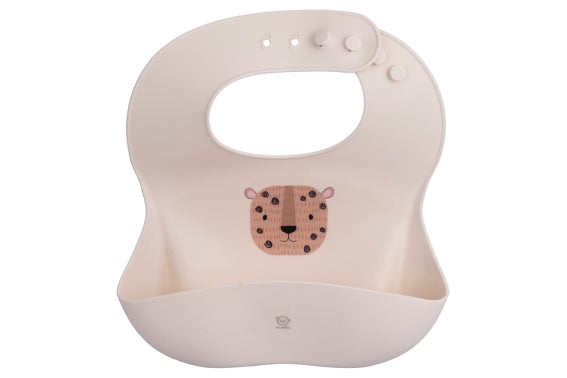 SMALL VDE SILICONE BIB LEOPARD - 5923160