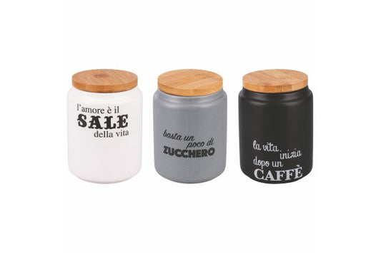 IDEA SET OF 3 900ML JARS W/BAMBOO LID - 5923437