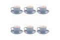 FORMA SET6 CUPS 100ML W/ SAUCER CRISTALLO DI LUNA - 5923503