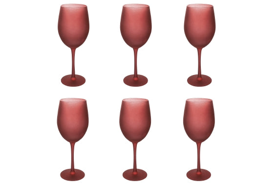 HAPPY HOUR SET6 TUMBLERS 650ML FROSTED BURGUNDY - 5923513