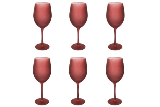 HAPPY HOUR SET6 TUMBLERS 650ML FROSTED BURGUNDY - 5923513