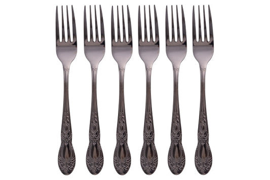 WONDERLAND SET 6 FORKS 18/10 BLACK SHINY - 5923704