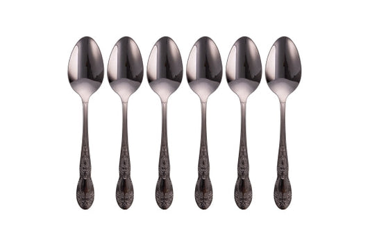 WONDERLAND SET OF 6 SPOONS 18/10 BLACK SHINY - 5923705