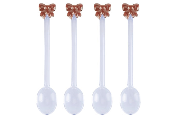 GLASS SET 4 TEASPOONS MOCHA MOUSSE FLAKES - 5923830