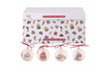 WINTER VILLAGE SET 16 BAUBLES 7.5CM 4 ASST - 5923905