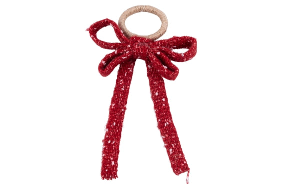 XMAS BOWS NAPKIN RING RED BOW 15CM - 5923954