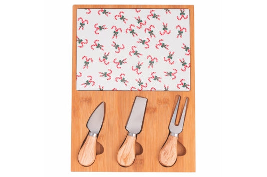 XMAS FLAKES CUTTING BOARD SET 21.5X30.5 3 KNIVES - 5924215