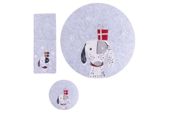 Ensemble de Table de Noël Dalmatien – 3 Pièces
