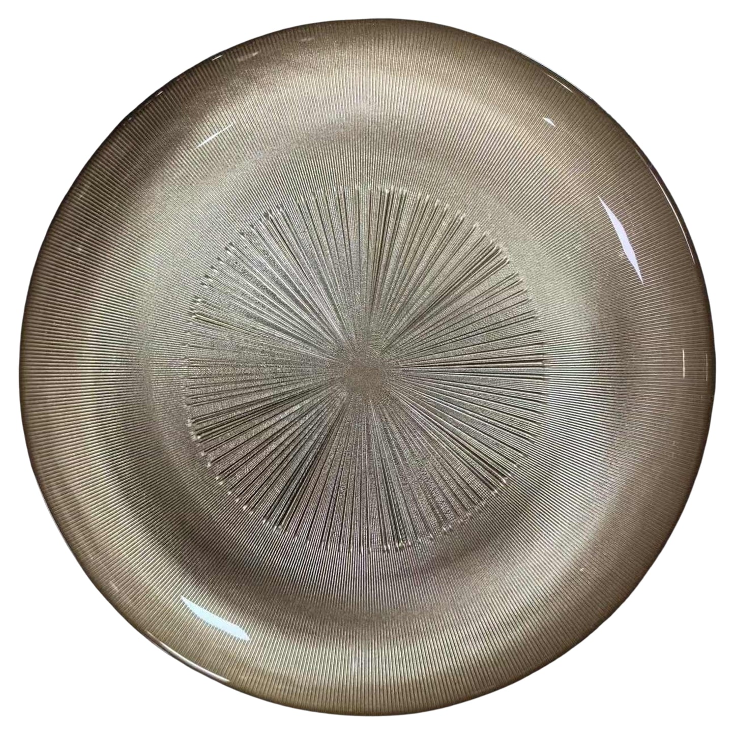 CHARGER PLATE GLASS 33CM GOLD - 5924963