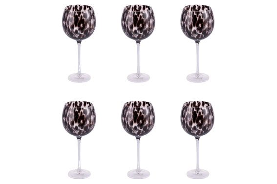 JAMILA SET 6 COCKTAIL GLASSES 515ML TRANSP.BLACK - 5925103