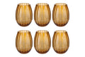 SHIRAZ SET OF 6 WATER GLASSES 525ML AMBER - 5925119