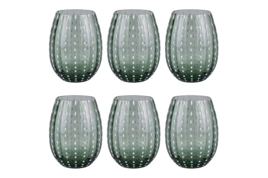 SHIRAZ SET OF 6 WATER GLASSES 525ML GREENERY - 5925120