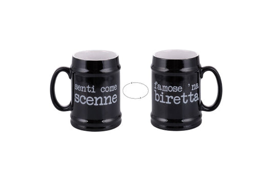 SPQERE BLACK BEER MUG 500ML - 5925702