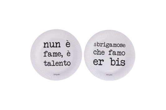 SPHERE SET 15 PAPER PLATES RANDOM DECORATION D.23 CM - 5925891