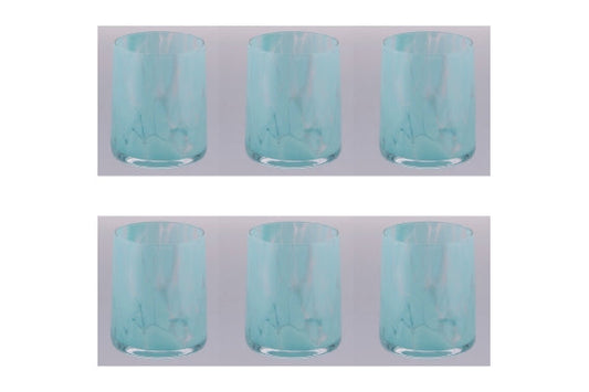 THALIA SET OF 6 TURQUOISE WATER GLASSES 350ML - 5925972