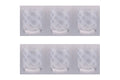 VERTIGO SET OF 6 WHITE WATER GLASSES 340ML - 5925973