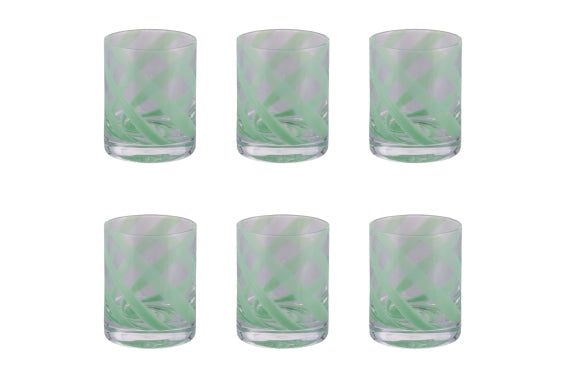 VERTIGO SET OF 6 GREEN WATER GLASSES 340ML -  5925976