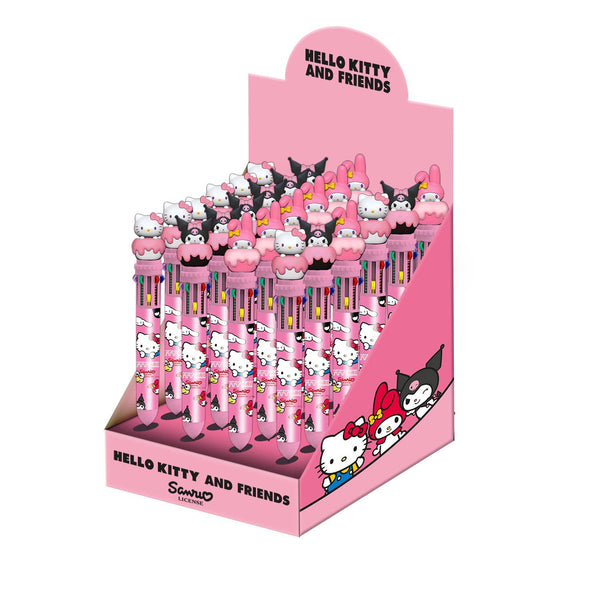 Présentoir 24 Unités Stylo 10 Couleurs Sanrio « Hello Kitty »