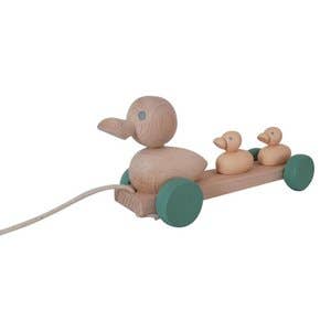 Wooden Pull Toys - Blue Duck Family