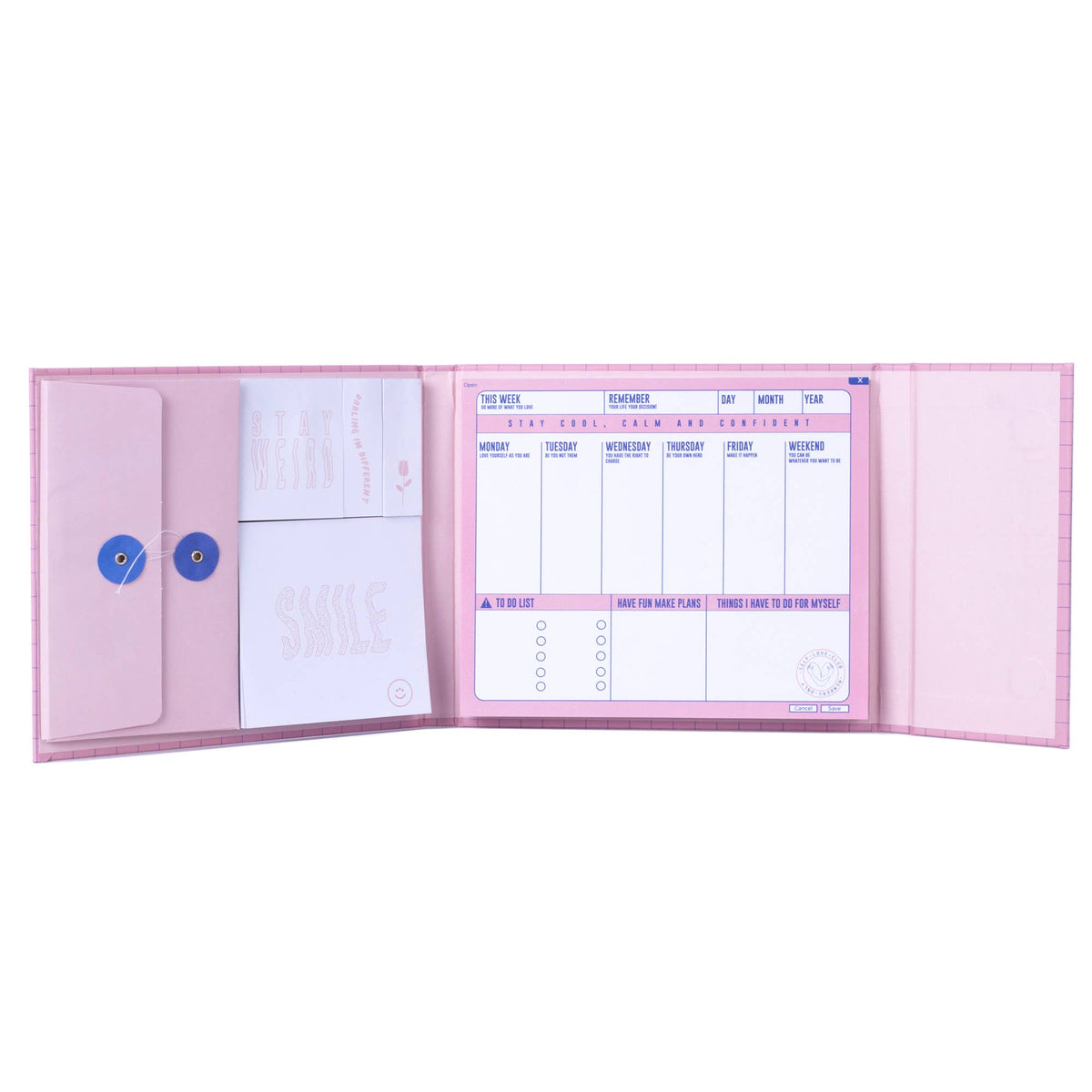 Agenda settimanale per ragazze