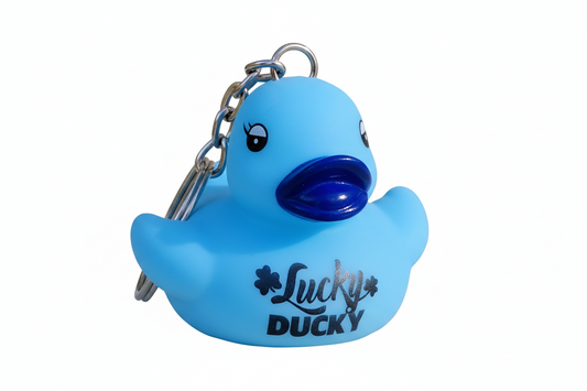 Lucky Ducky Blue Duck Keychain