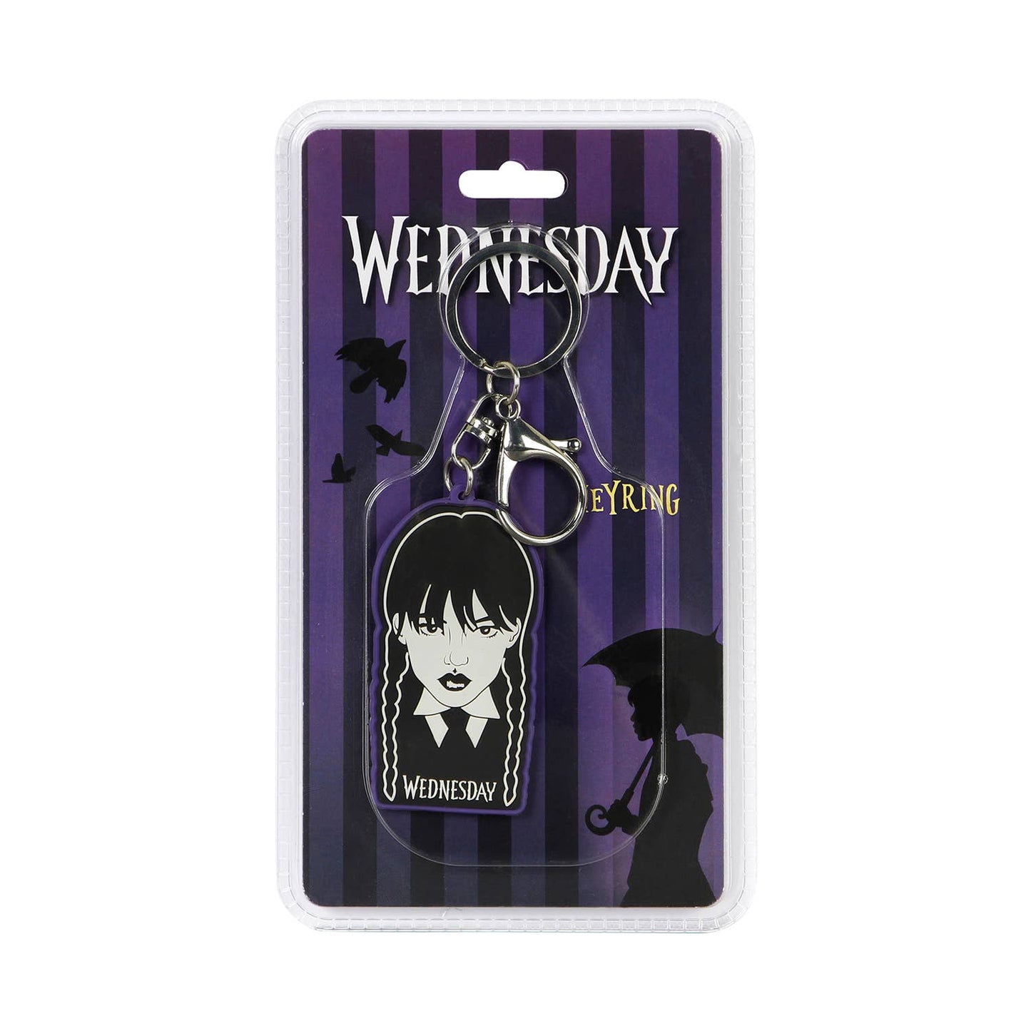 Wednesday Braid-Brand Keychain, Black