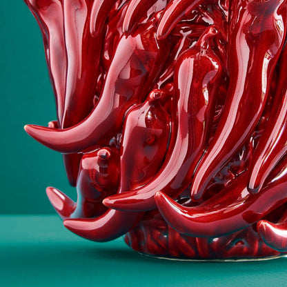 Chili vase, burgundy