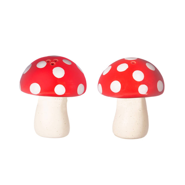 Salt and pepper, red mushrooms