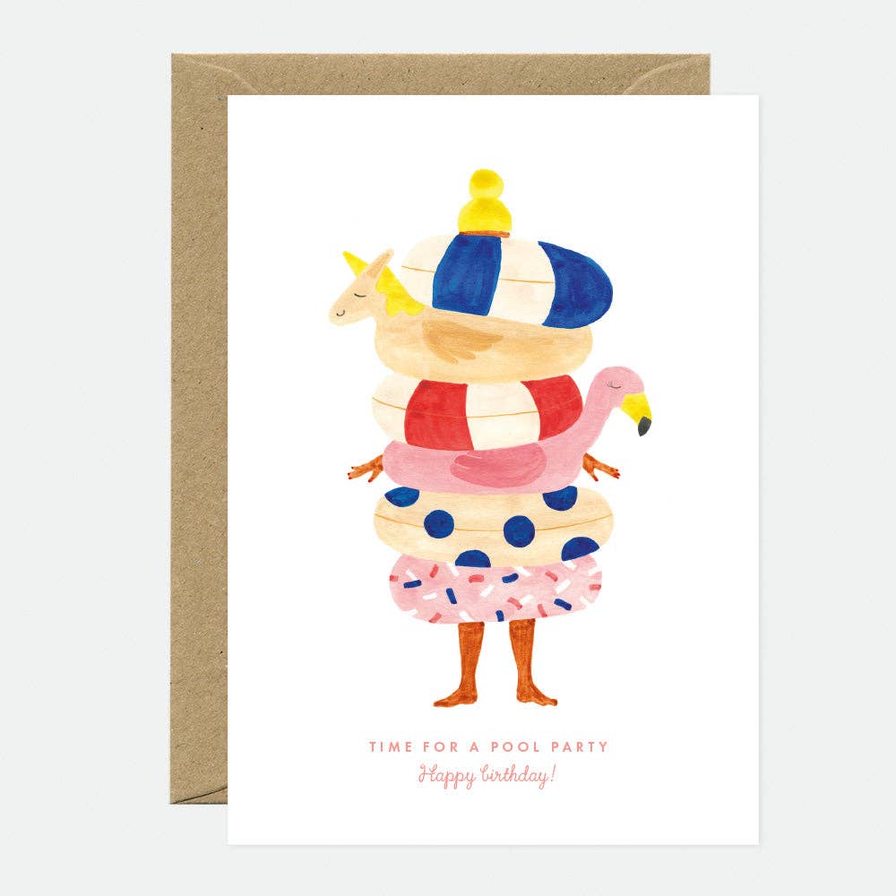 “Time for a Pool Party” Birthday Card