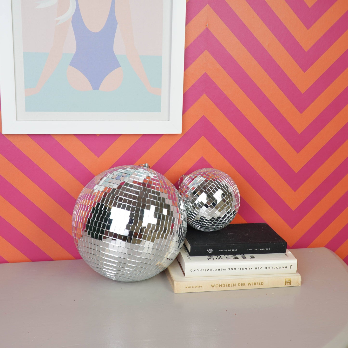 Boule de Noël Disco Argent - 15cm