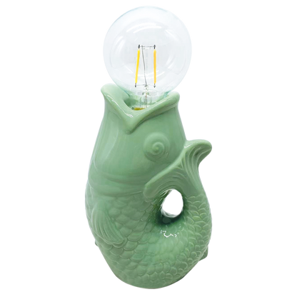 Battery-operated LED matcha fish decoration L13.5 W8.2 H27cm