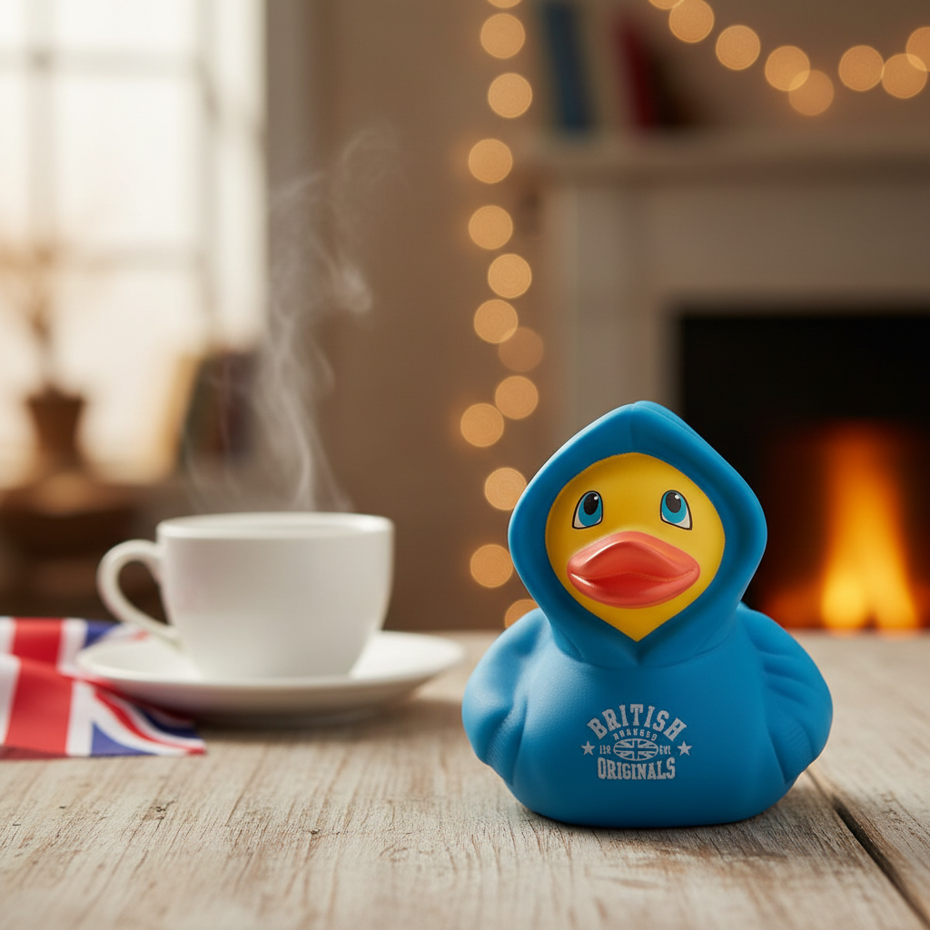 British Duck Hoodie - Blue