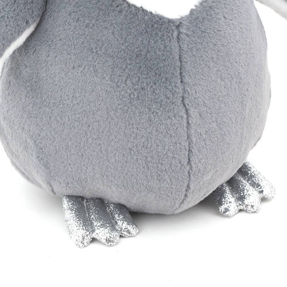 Peluche Fluffy le pingouin gris - 22 cm - dès 0 mois