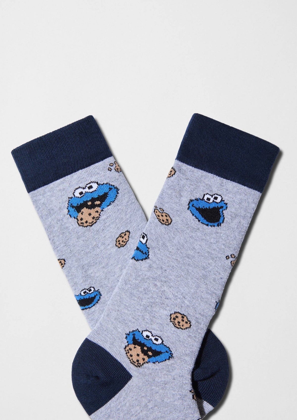 BeSesameStreet Cookie Monster Gris - 100 % coton biologique
