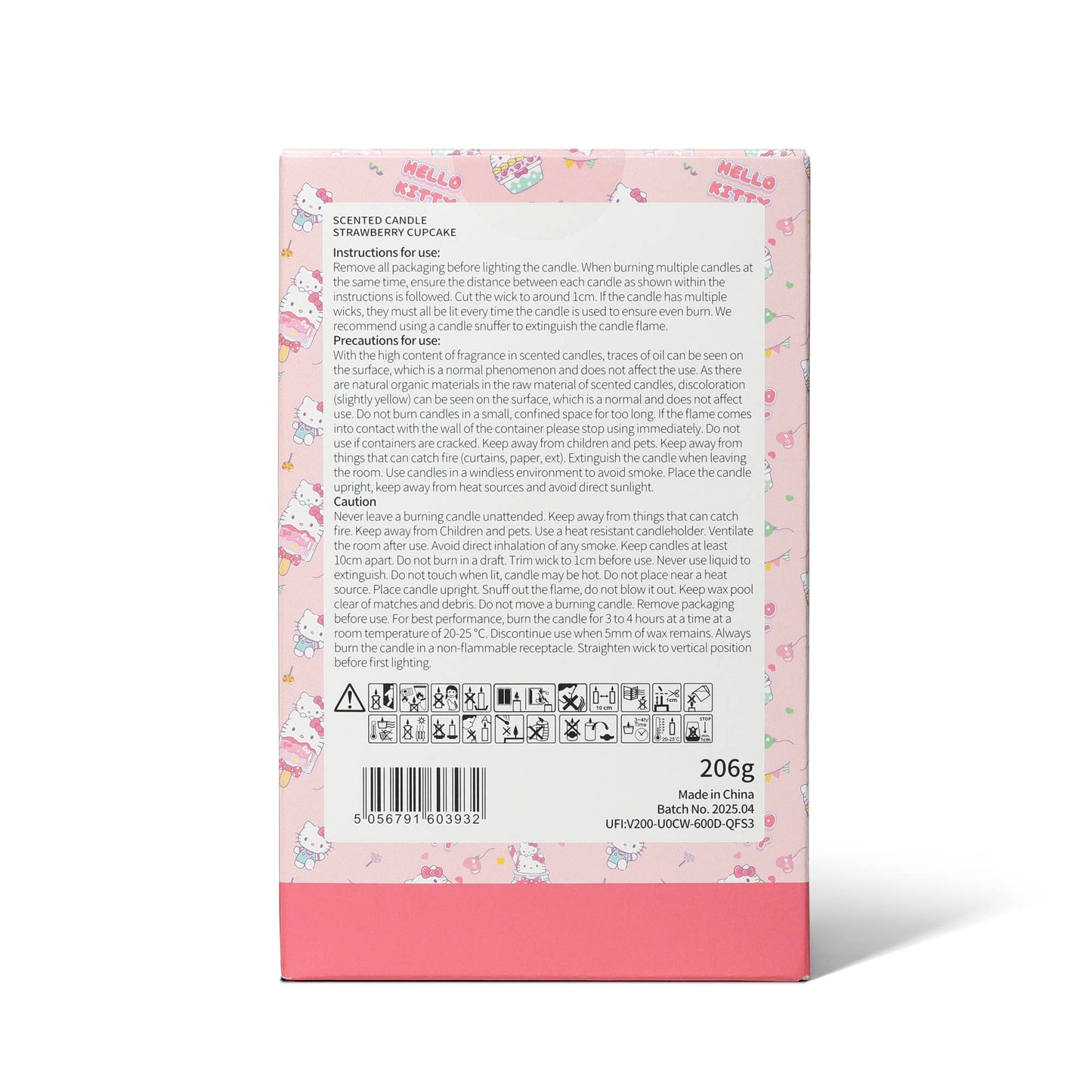 Strawberry scented candle, Hello Kitty Bakery