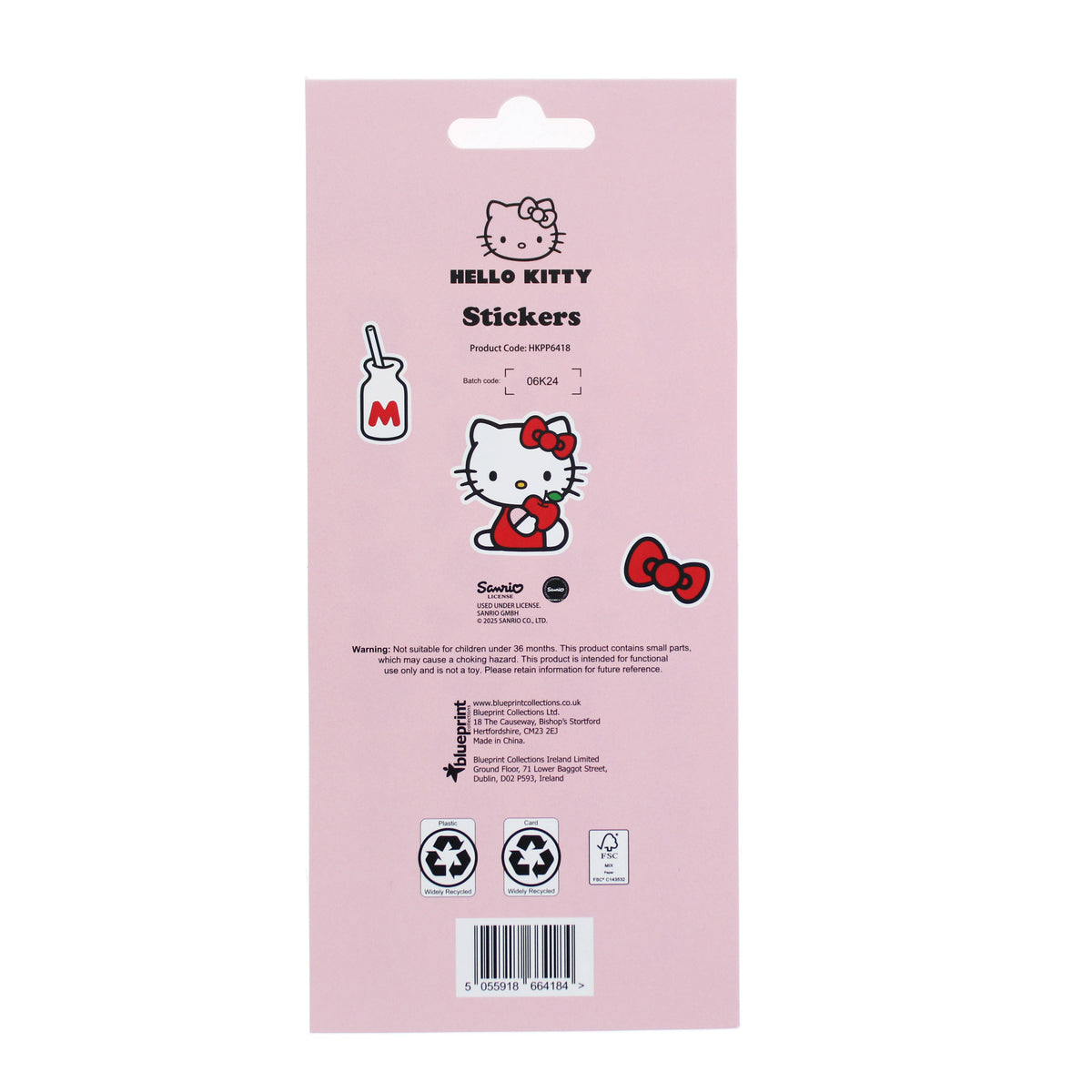 Foglio di adesivi Hello Kitty – Pretty In Pink