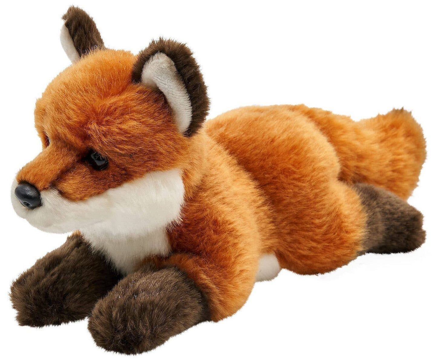 Red Fox Plush Toy Lying Down