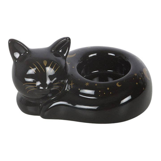 Porte bougie chauffe-plat Chat « Magie du Chat Noir »