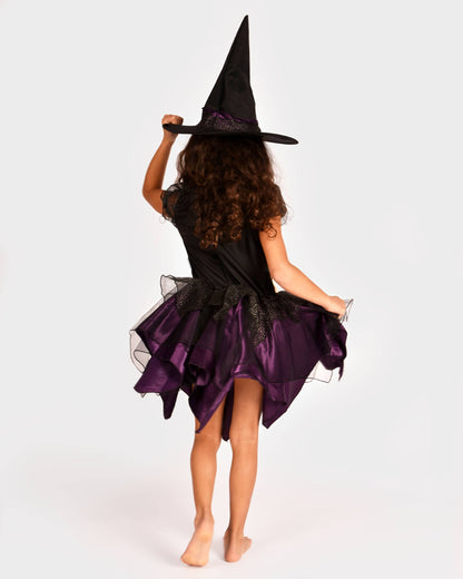 Deluxe Witch Dress and Hat 110-116 cm 4-6 years